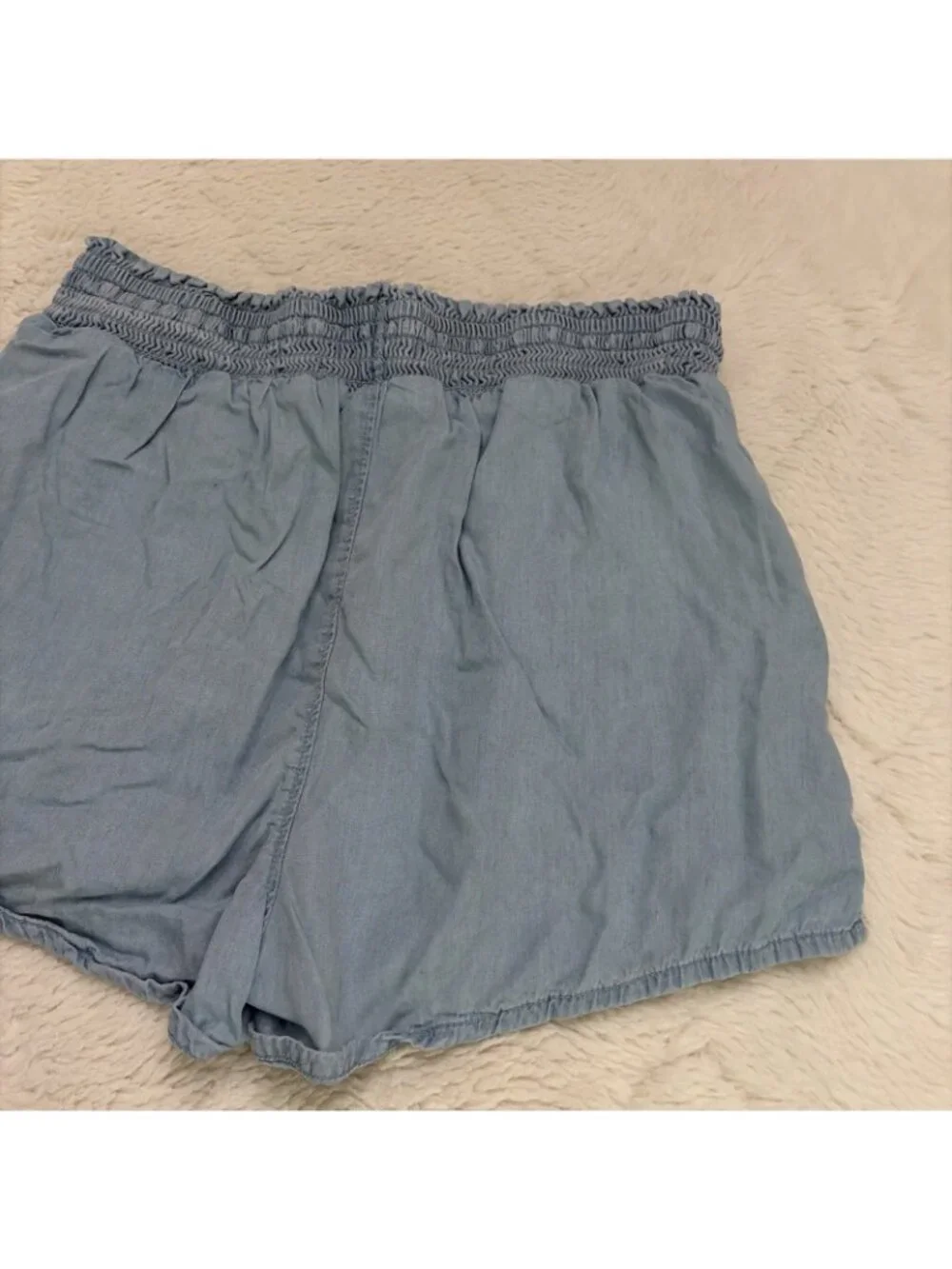 So Goods For Life Girls Blue Chambray Beachy Shorts Small High Rise